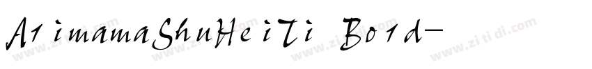 A1imamaShuHeiTi Bo1d字体转换